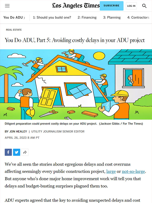 Avoiding costly delays in your ADU project